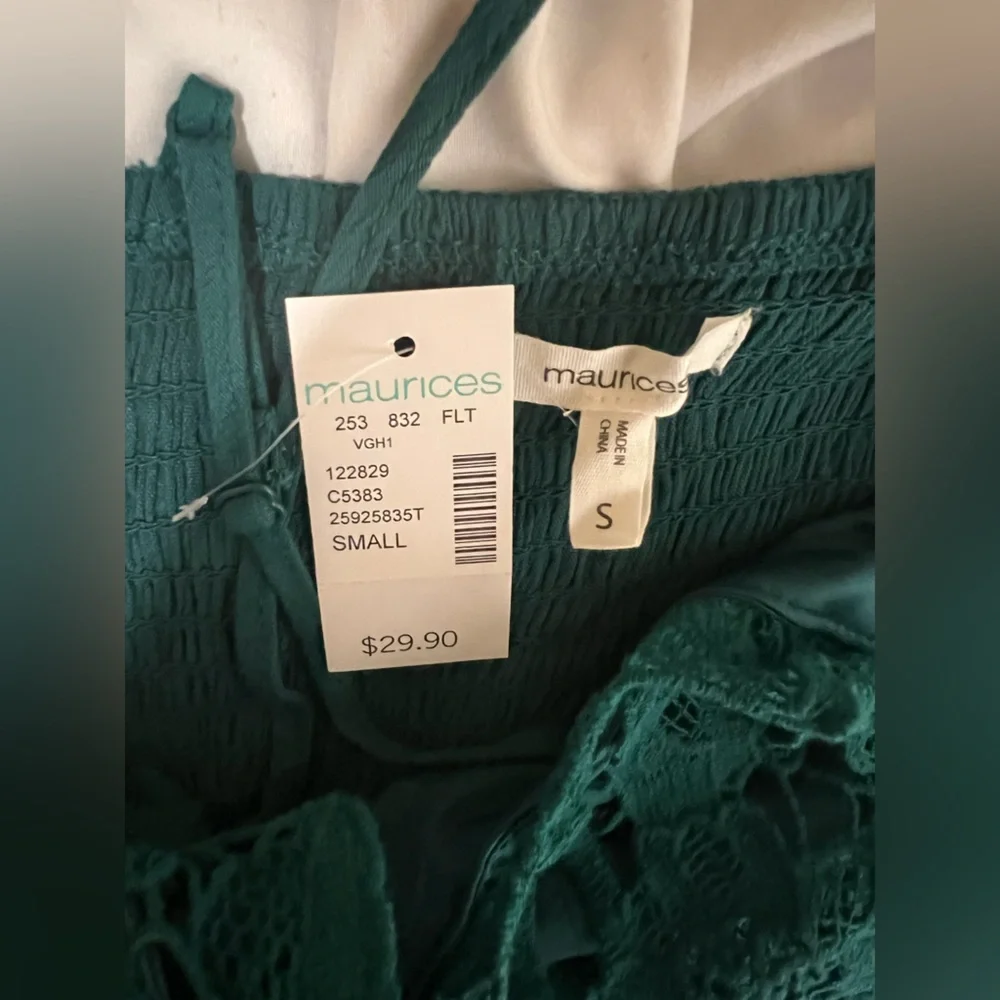 Maurice’s Teal Lace Tank Top | S NWT Wrap style - Picture 5 of 5